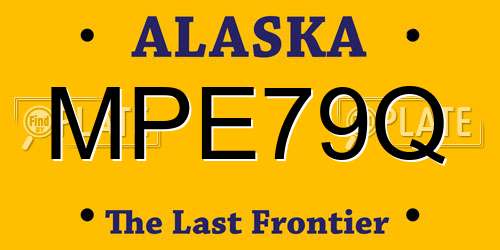 MPE79Q Alaska License Plate