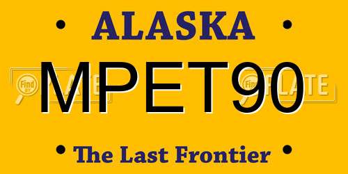 MPET90 Alaska License Plate