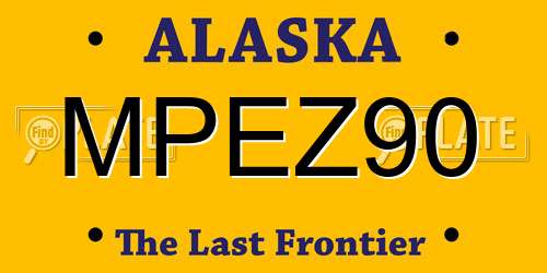 MPEZ90 Alaska License Plate