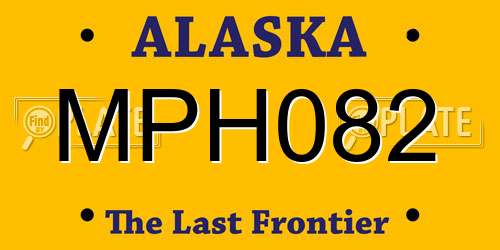 MPH082 Alaska License Plate
