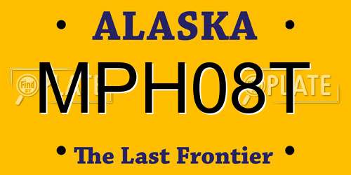 MPH08T Alaska License Plate