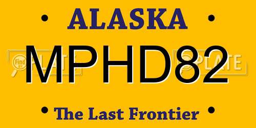 MPHD82 Alaska License Plate