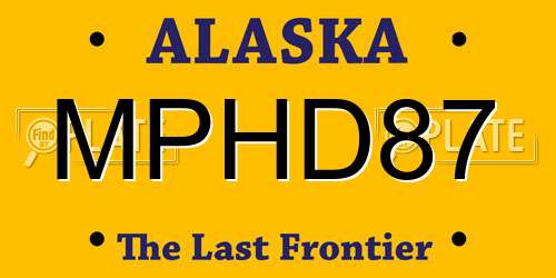 MPHD87 Alaska License Plate