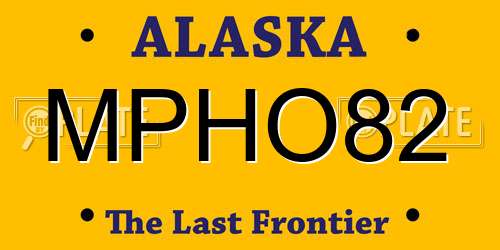 MPHO82 Alaska License Plate