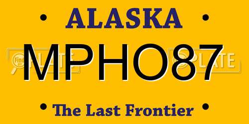 MPHO87 Alaska License Plate