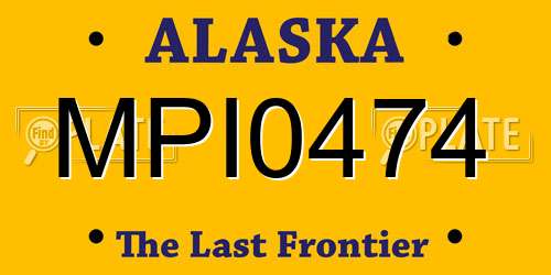 MPI0474 Alaska License Plate