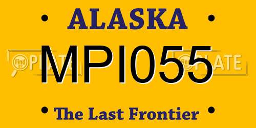 MPI055 Alaska License Plate