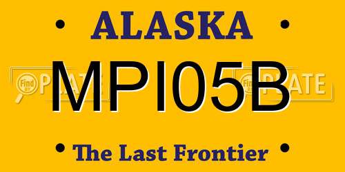 MPI05B Alaska License Plate