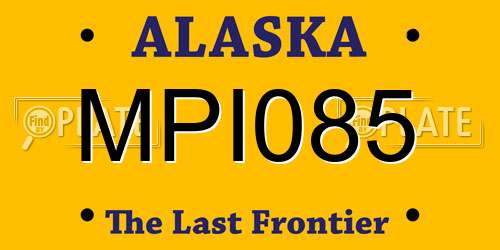 MPI085 Alaska License Plate