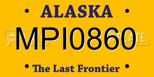MPI0860 Alaska License Plate