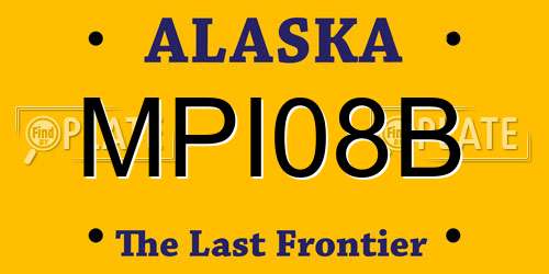 MPI08B Alaska License Plate