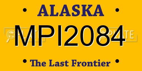 MPI2084 Alaska License Plate
