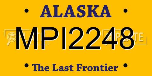 MPI2248 Alaska License Plate
