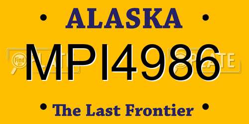 MPI4986 Alaska License Plate