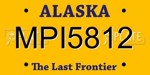 MPI5812 Alaska License Plate