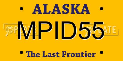 MPID55 Alaska License Plate