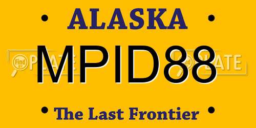 MPID88 Alaska License Plate