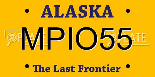 MPIO55 Alaska License Plate
