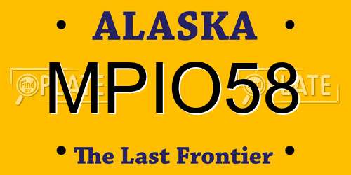 MPIO58 Alaska License Plate