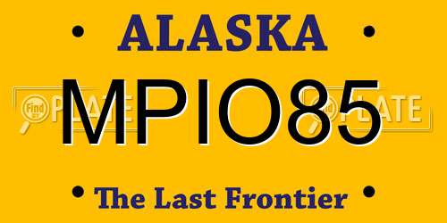 MPIO85 Alaska License Plate