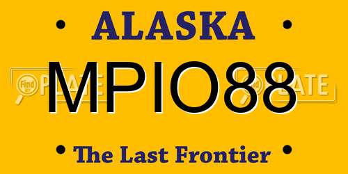 MPIO88 Alaska License Plate