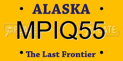 MPIQ55 Alaska License Plate