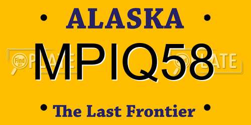 MPIQ58 Alaska License Plate