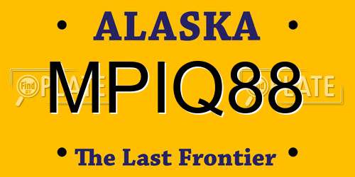 MPIQ88 Alaska License Plate