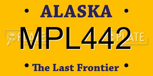 MPL442 Alaska License Plate
