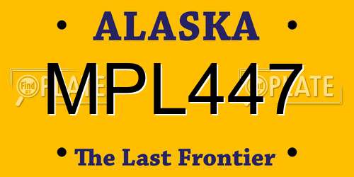 MPL447 Alaska License Plate