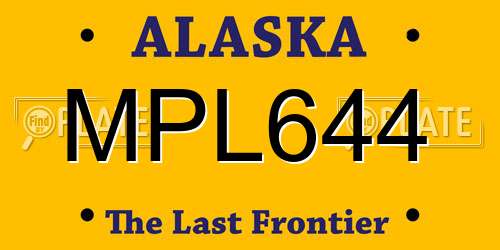 MPL644 Alaska License Plate