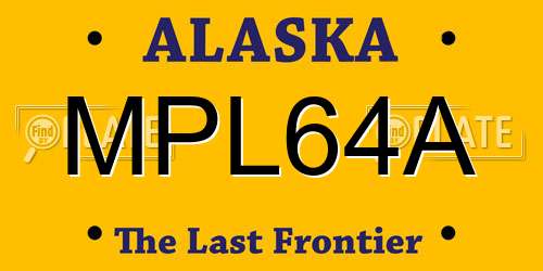 MPL64A Alaska License Plate