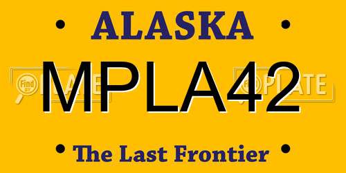 MPLA42 Alaska License Plate