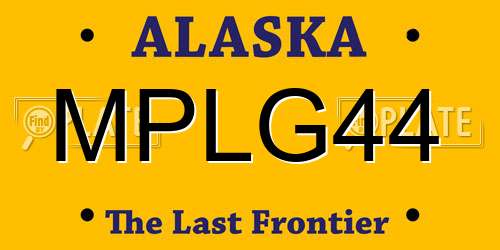 MPLG44 Alaska License Plate