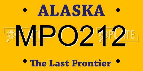 MPO212 Alaska License Plate