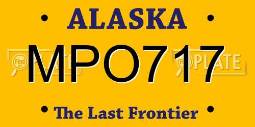 MPO717 Alaska License Plate