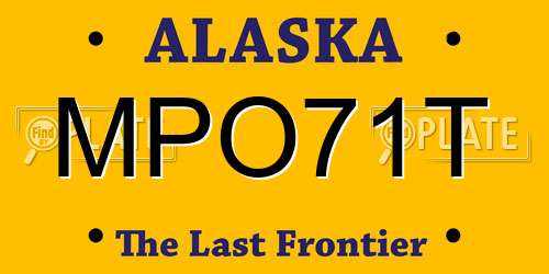 MPO71T Alaska License Plate