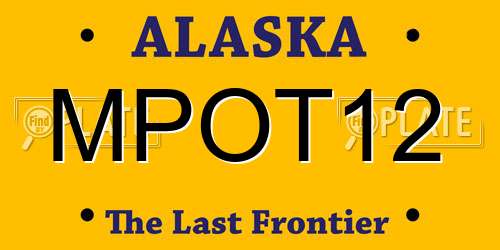 MPOT12 Alaska License Plate