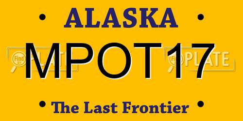 MPOT17 Alaska License Plate