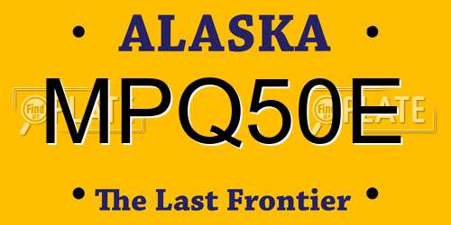 MPQ50E Alaska License Plate