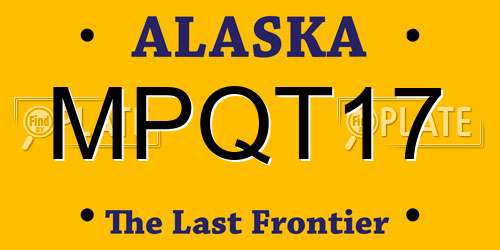 MPQT17 Alaska License Plate