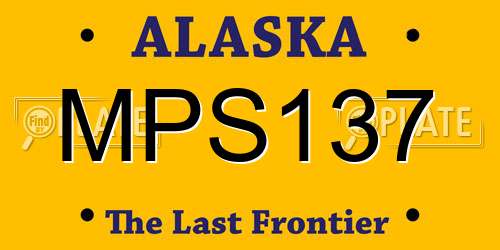 MPS137 Alaska License Plate
