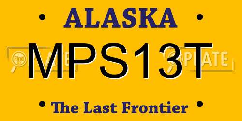 MPS13T Alaska License Plate