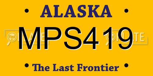 MPS419 Alaska License Plate