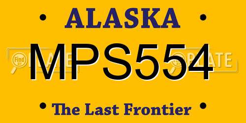 MPS554 Alaska License Plate