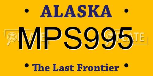 MPS995 Alaska License Plate