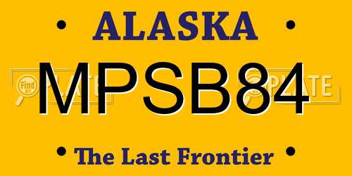 MPSB84 Alaska License Plate