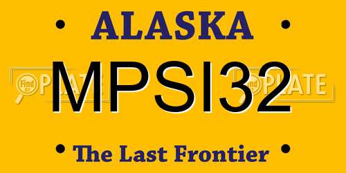 MPSI32 Alaska License Plate