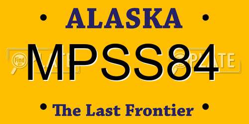 MPSS84 Alaska License Plate