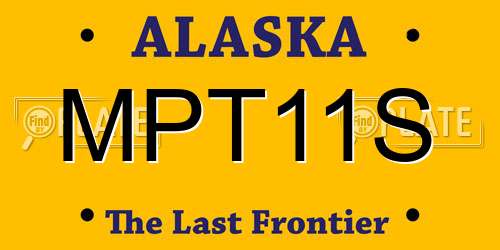 MPT11S Alaska License Plate